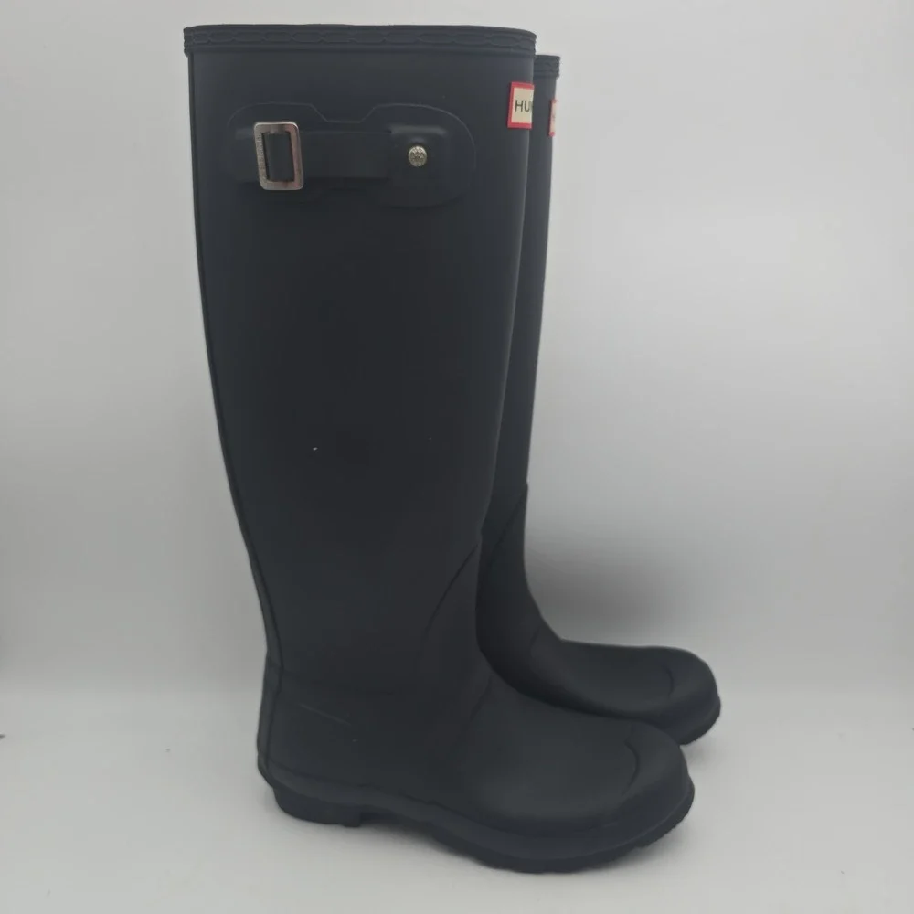 Hunter Original Tall Matte Black Rain Boots Size US 8 / EU 39 / UK 6 - Picture 5 of 13